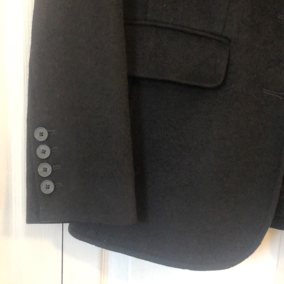 L.L. Bean Wool Cashmere Black Blazer Jacket sz 6 - Picture 7 of 14